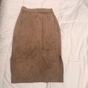 Wilfred free tan suede skirt